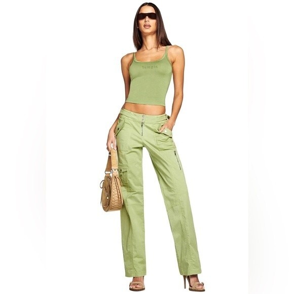 I.AM.GIA Pants - I. AM. GIA. Jetta Cargo Y2K 90s Pants in Matcha Green XS